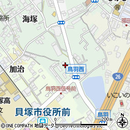 大阪府貝塚市海塚188-1周辺の地図