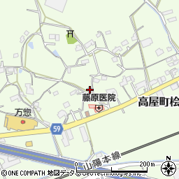 広島県東広島市高屋町桧山492周辺の地図