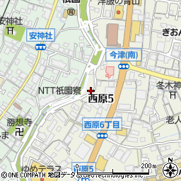 広島県広島市安佐南区西原5丁目12周辺の地図