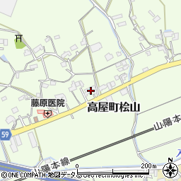 広島県東広島市高屋町桧山456周辺の地図