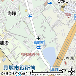 大阪府貝塚市海塚190周辺の地図