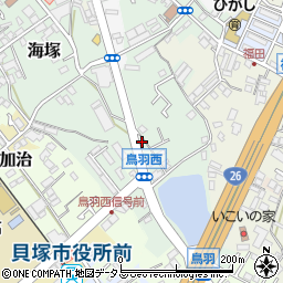 大阪府貝塚市海塚190周辺の地図