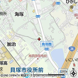 大阪府貝塚市海塚188周辺の地図