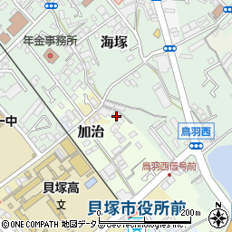 大阪府貝塚市加治30-3周辺の地図