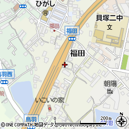 大阪府貝塚市福田53-2周辺の地図