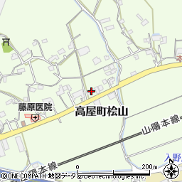 広島県東広島市高屋町桧山467周辺の地図