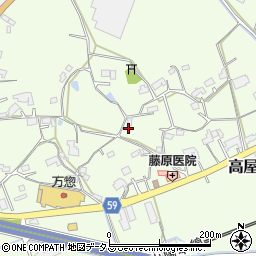 広島県東広島市高屋町桧山496周辺の地図
