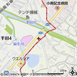 大阪府貝塚市半田507周辺の地図