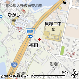 大阪府貝塚市福田116-1周辺の地図