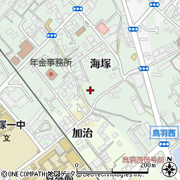 大阪府貝塚市海塚207-1周辺の地図