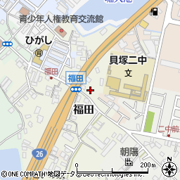 大阪府貝塚市福田114-7周辺の地図