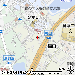 大阪府貝塚市福田66周辺の地図