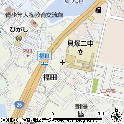 大阪府貝塚市福田102周辺の地図