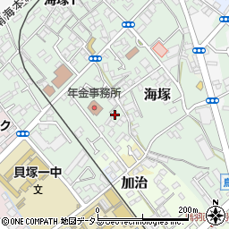 大阪府貝塚市海塚303周辺の地図