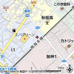 大阪府貝塚市脇浜1丁目1-3周辺の地図