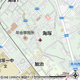 大阪府貝塚市海塚214周辺の地図