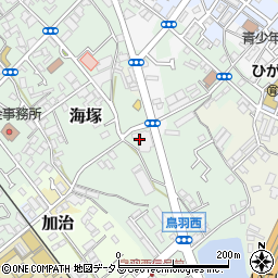 大阪府貝塚市海塚73周辺の地図