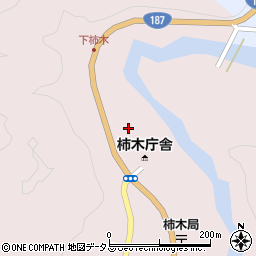 「道の駅」かきのきむら公衆トイレ周辺の地図