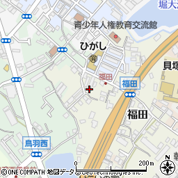 大阪府貝塚市福田65周辺の地図