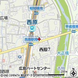 コスモ石油販売　セルフ祇園新道周辺の地図