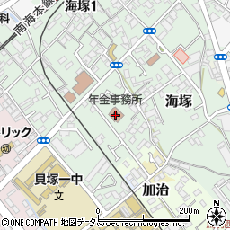 大阪府貝塚市海塚305周辺の地図