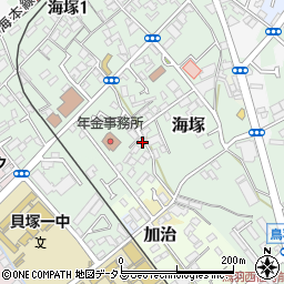 大阪府貝塚市海塚301周辺の地図