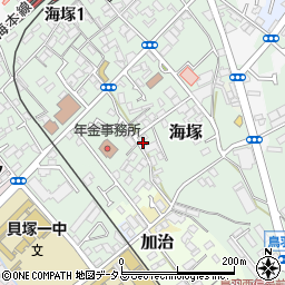 大阪府貝塚市海塚215-2周辺の地図