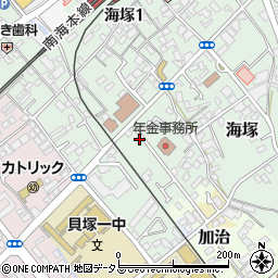 大阪府貝塚市海塚313周辺の地図
