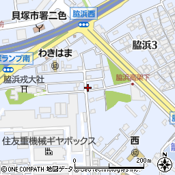 大阪府貝塚市脇浜3丁目28-6周辺の地図