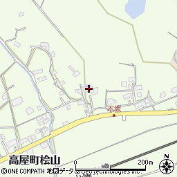 広島県東広島市高屋町桧山745周辺の地図
