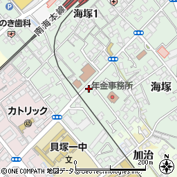 大阪府貝塚市海塚312周辺の地図