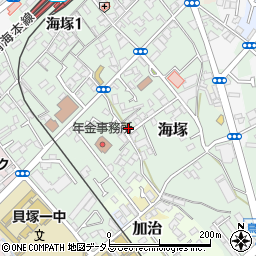 大阪府貝塚市海塚215-5周辺の地図