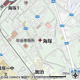 大阪府貝塚市海塚216周辺の地図