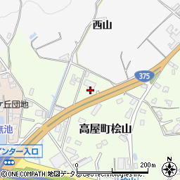 広島県東広島市高屋町桧山44周辺の地図