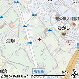 大阪府貝塚市海塚38-7周辺の地図