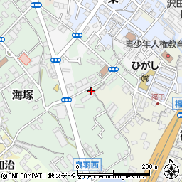 大阪府貝塚市海塚38-6周辺の地図