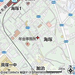 大阪府貝塚市海塚215-7周辺の地図