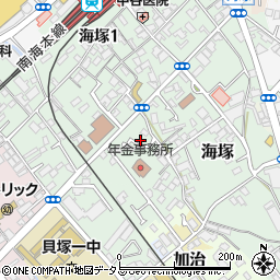 大阪府貝塚市海塚299周辺の地図