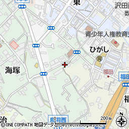 大阪府貝塚市海塚34周辺の地図