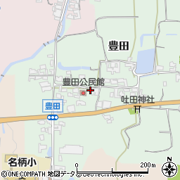 奈良県御所市豊田周辺の地図