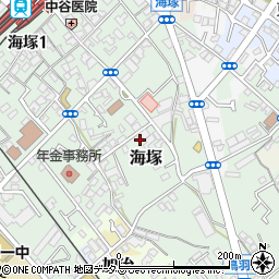 大阪府貝塚市海塚171周辺の地図