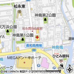 有限会社やまさきショップ　神島店周辺の地図