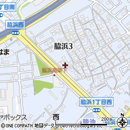 大阪府貝塚市脇浜3丁目20-4周辺の地図