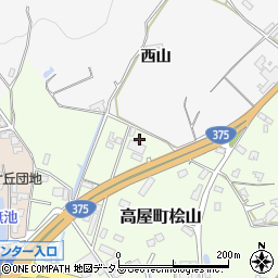 広島県東広島市高屋町桧山42周辺の地図