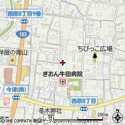 広島県広島市安佐南区西原8丁目周辺の地図