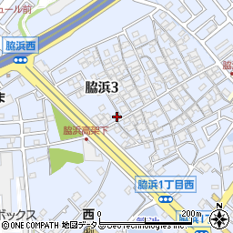 大阪府貝塚市脇浜3丁目20-1周辺の地図