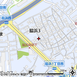 大阪府貝塚市脇浜3丁目20-31周辺の地図