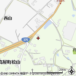 広島県東広島市高屋町桧山87周辺の地図