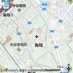 大阪府貝塚市海塚170周辺の地図