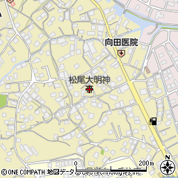 松尾大明神周辺の地図